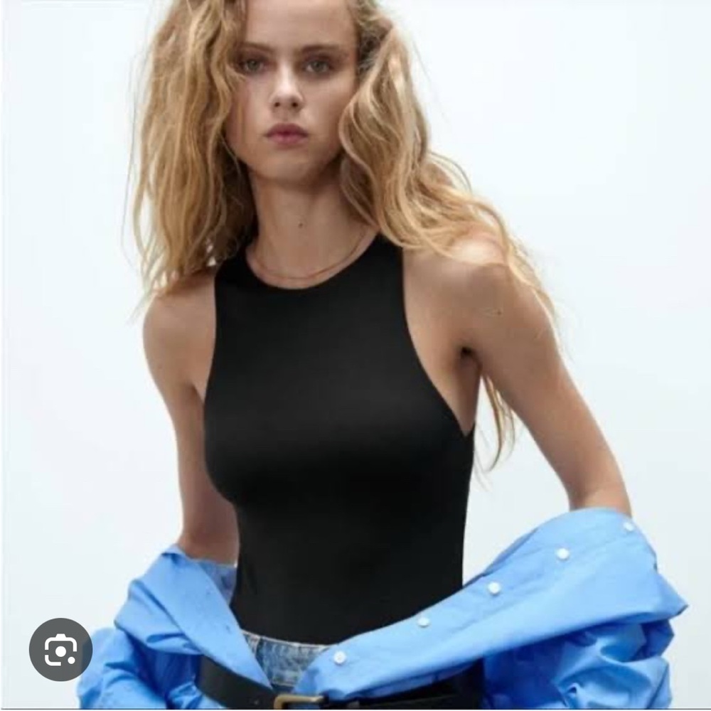 ZARA Halter black bodysuit